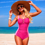 Stilren one-piece baddräkt – Tidlös elegans för pool & strand Rosa