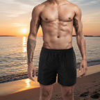 Bekväma Bad- och Sportshorts för Herr – Perfekta för Strand & Pool Svart