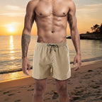 Bekväma Bad- och Sportshorts för Herr – Perfekta för Strand & Pool Beige