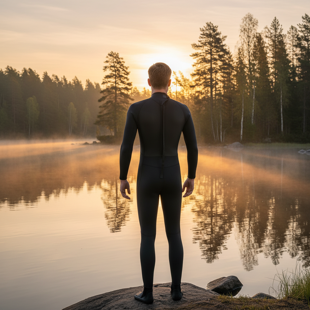 Våtdräkt i 3 mm Neopren för Herr – Optimal Värme vid Vattenaktiviteter