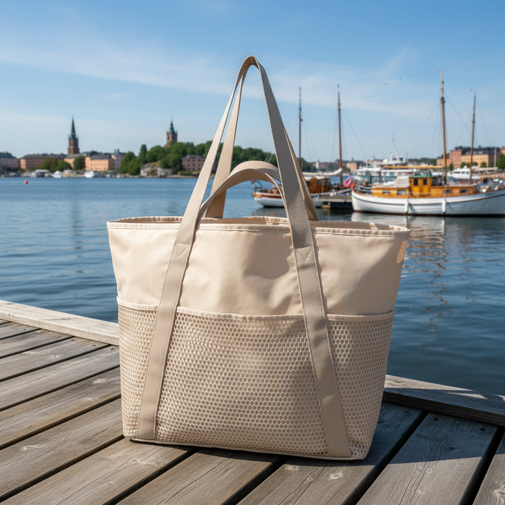 Rymlig Strandväska – Ultralätt och Vattenavvisande för Pool & Resa