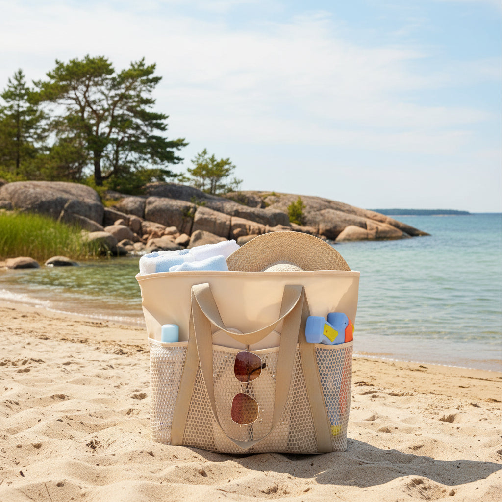 Rymlig Strandväska – Ultralätt och Vattenavvisande för Pool & Resa