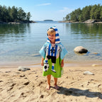 Strandhandduk med huva för barn – Mjuk & snabbtorkande poncho