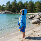Strandhandduk med huva för barn – Mjuk & snabbtorkande poncho Pirathajar