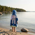 Strandhandduk med huva för barn – Mjuk & snabbtorkande poncho Astronaut