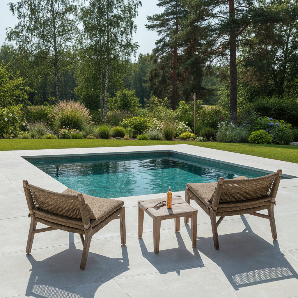 Loungestol i teak – Exklusiv design för pool & uteplats