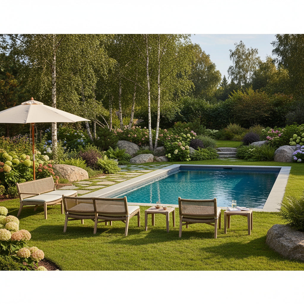 Loungestol i teak – Exklusiv design för pool & uteplats