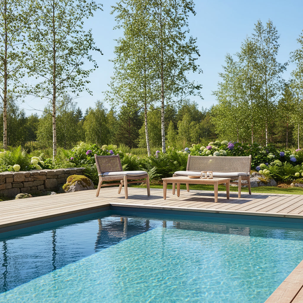 Loungestol i teak – Exklusiv design för pool & uteplats
