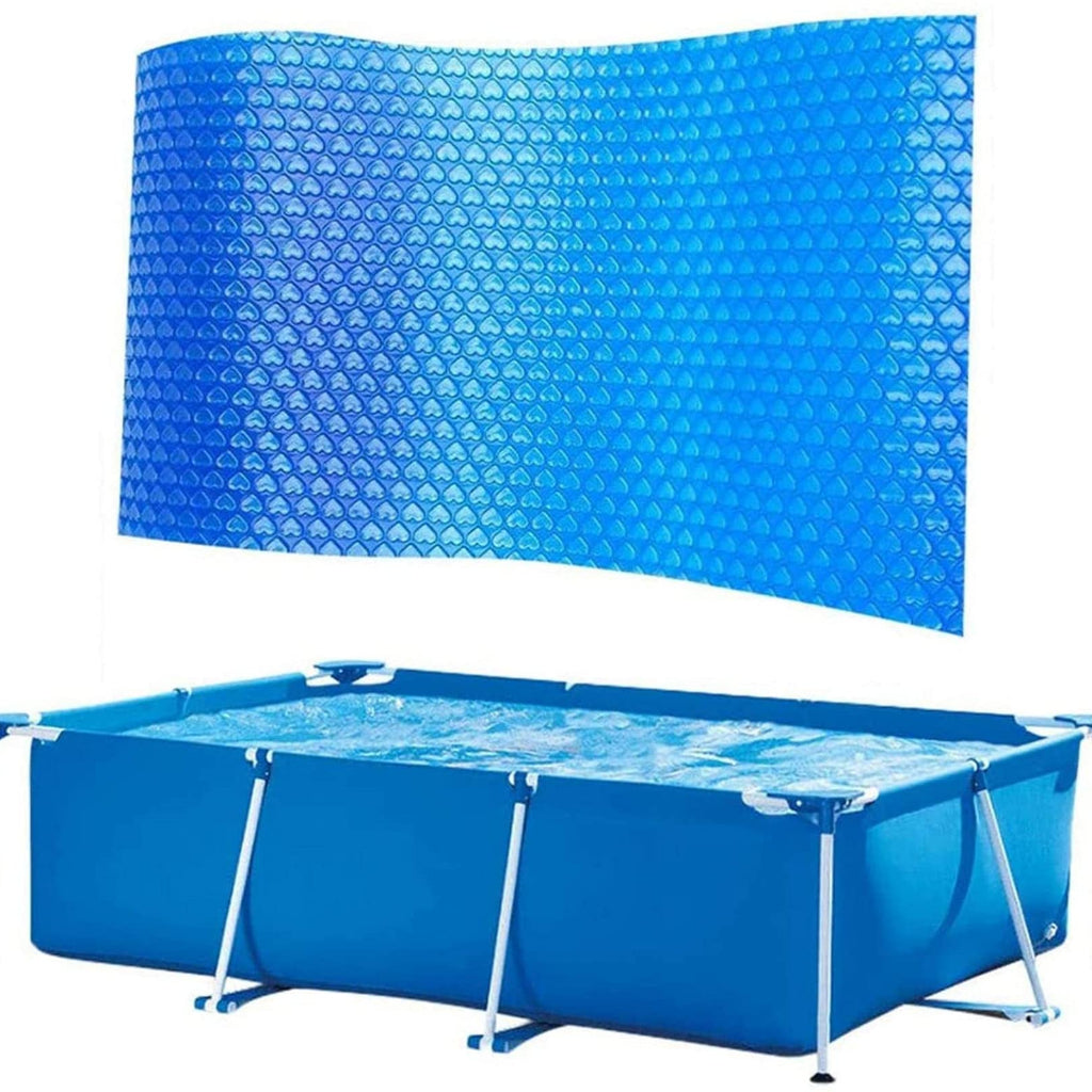 Termiskt poolskydd med hjärtformade bubblor – Bevara värmen effektivt