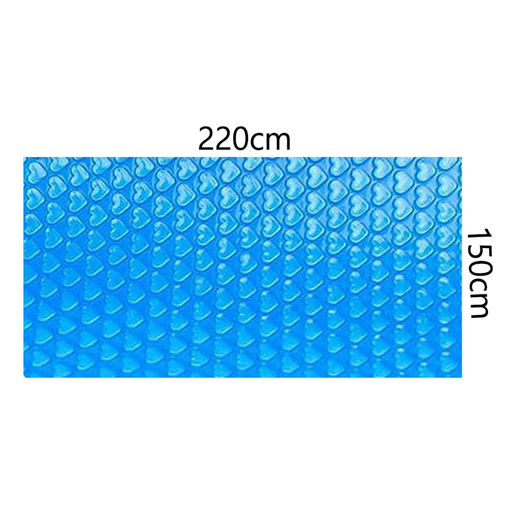 Termiskt Poolskydd med Hjärtformade Bubblor – Bevara Värmen Effektivt 220x150cm