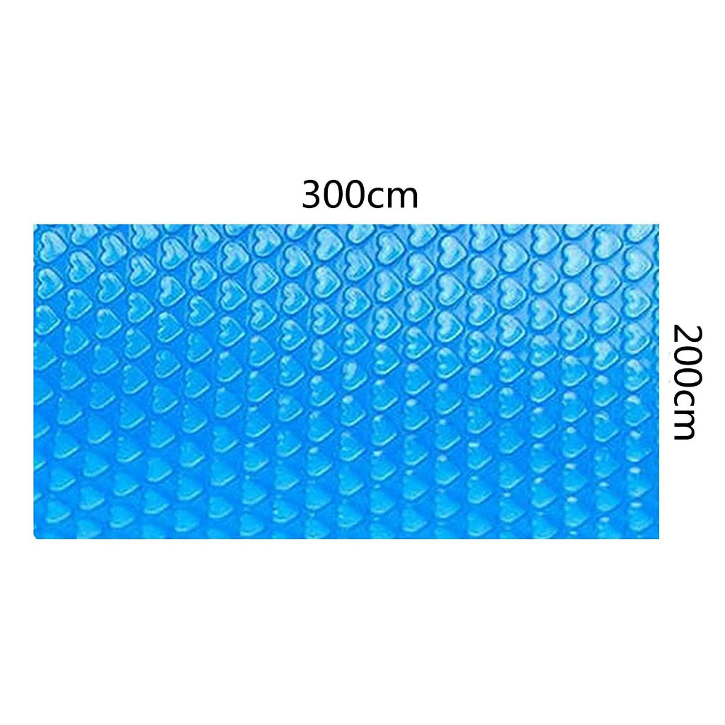 Termiskt poolskydd med hjärtformade bubblor – Bevara värmen effektivt 300x200cm