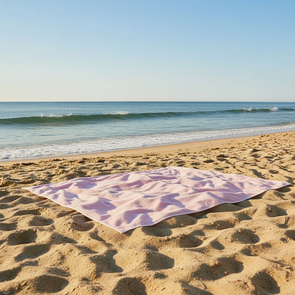 Sandfri Strandmatta – Den Ultimata Mattan för Strand, Picknick & Camping Rosa 200x200cm