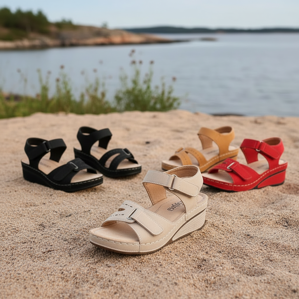 Ergonomiska Damsandaler – Komfortabla Strand & Promenadskor