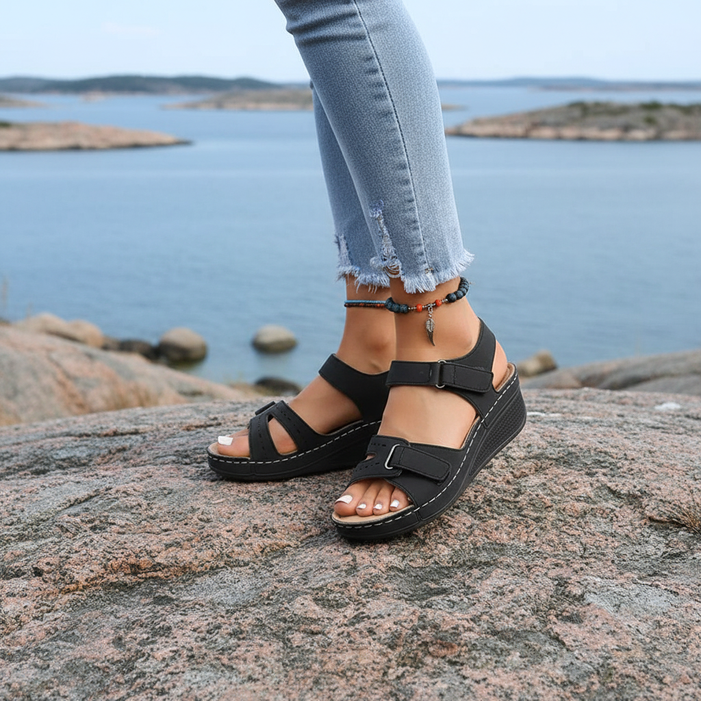 Ergonomiska Damsandaler – Komfortabla Strand & Promenadskor