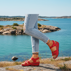 Ergonomiska Damsandaler – Komfortabla Strand & Promenadskor Röd