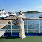 Virkad strandklänning – Elegant cover-up för pool & beach