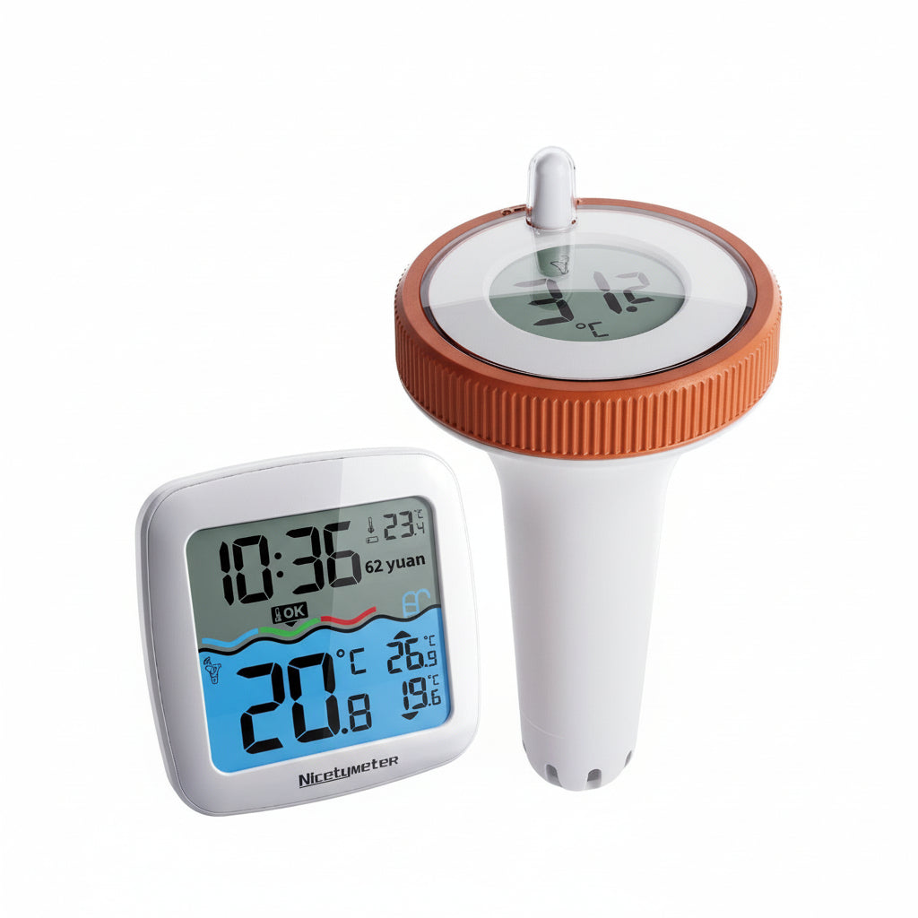 Trådlös digital pooltermometer – Full koll på badvattnet